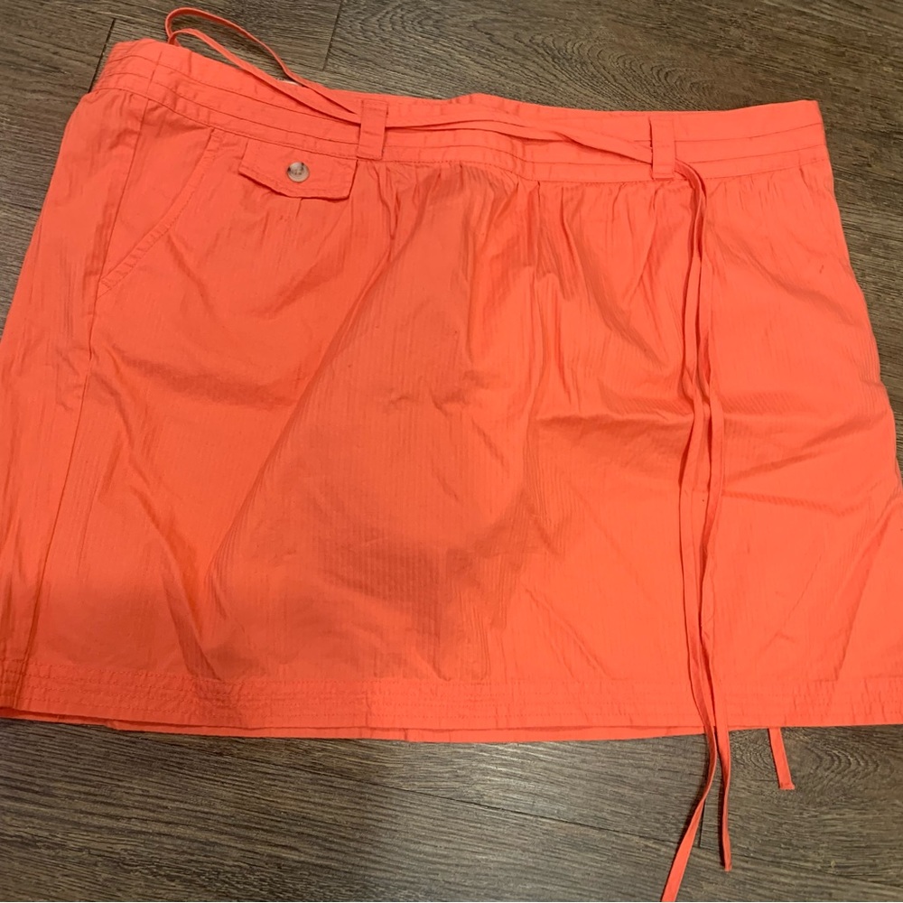 NWT GAP CORAL MINI SKIRT WITH STRING BELT SZ 18